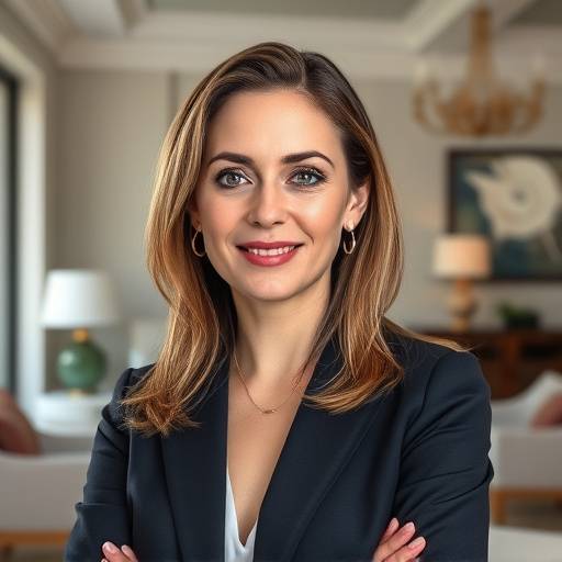 Portrett av Eva Berg, interiørarkitekt i Møbelkunst AS